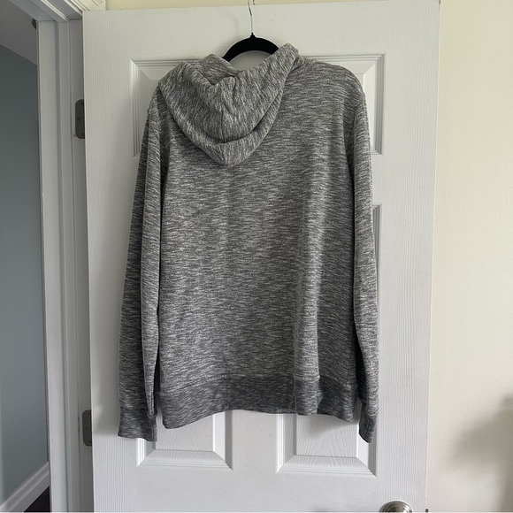 Size L Heathered Grey Embroidered Montreal Canada Hoodie Sweatshirt - Picture 2 of 4